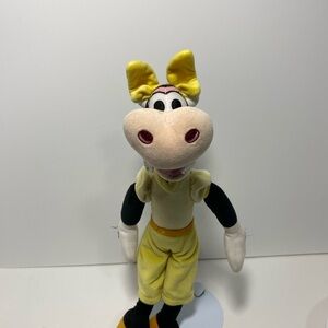 Disney Store Authentic Clarabelle Cow 15" Plush Stuffed Animal Minnie Bow-Toons